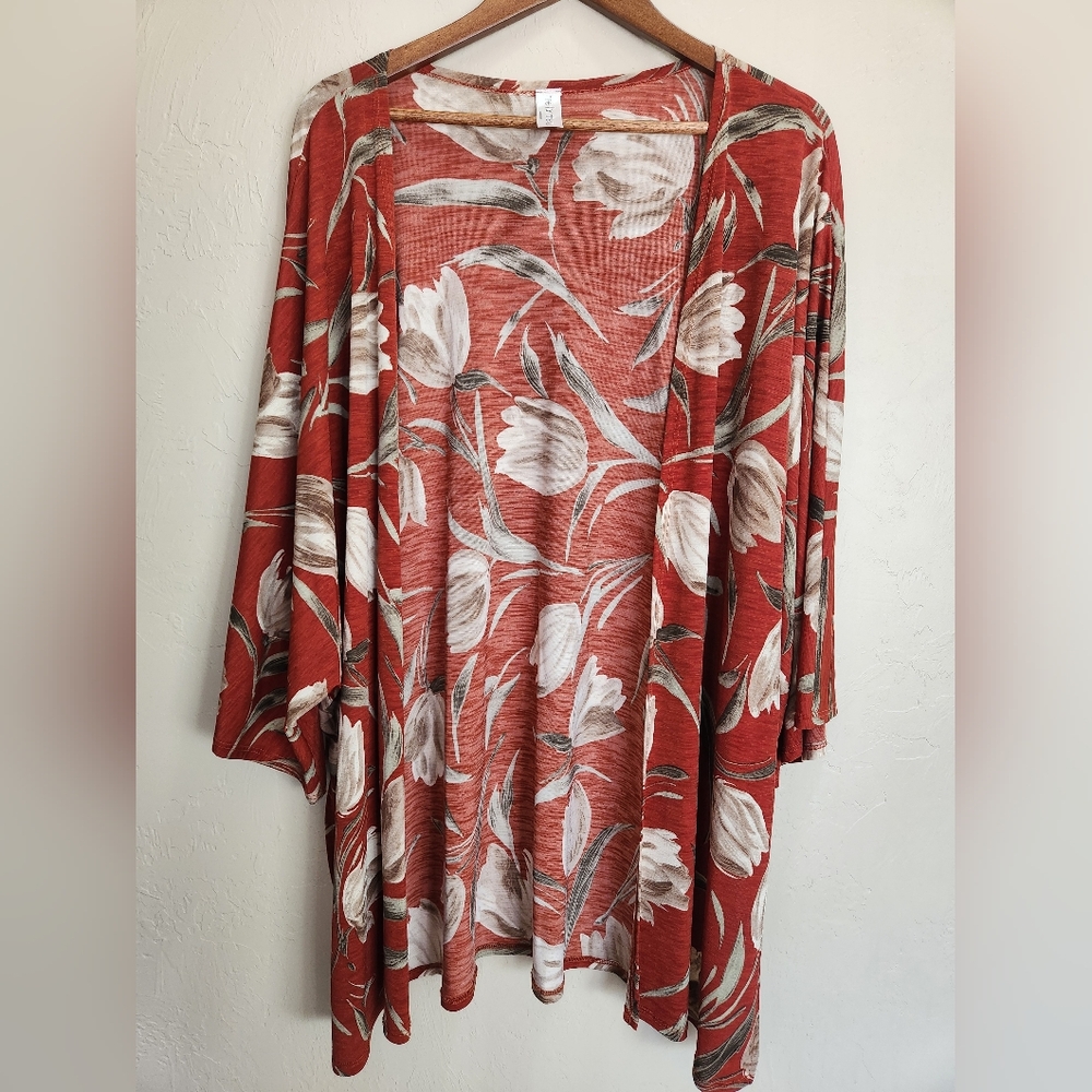 Floral Red Kimono